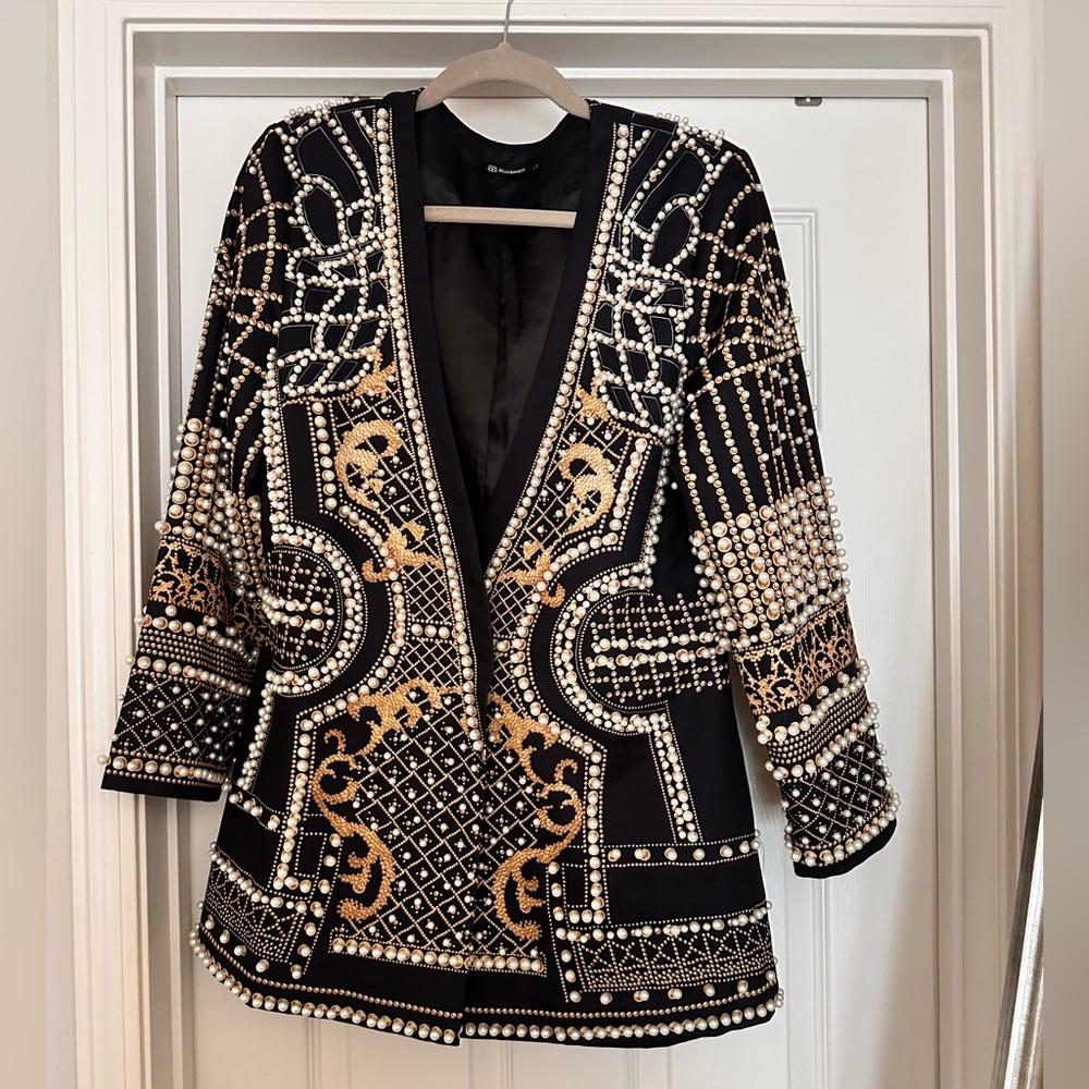 Bella Barnett Pearl Blazer Dress size L